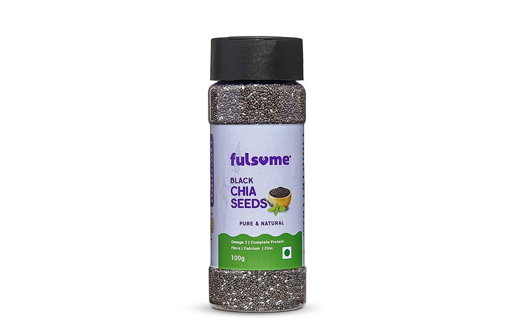 Fulsome Black Chia Seeds    Plastic Bottle  100 grams